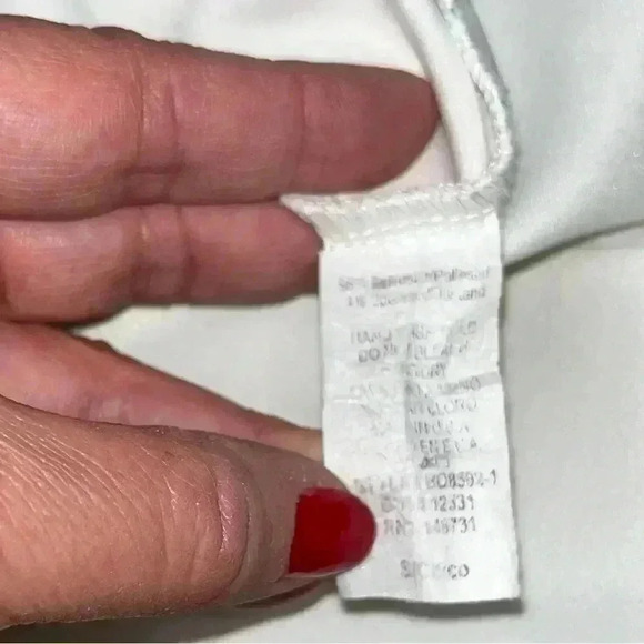 BlueBlush white embroidered Appliqué Halter mini dress floral, stretchy, - Picture 6 of 8